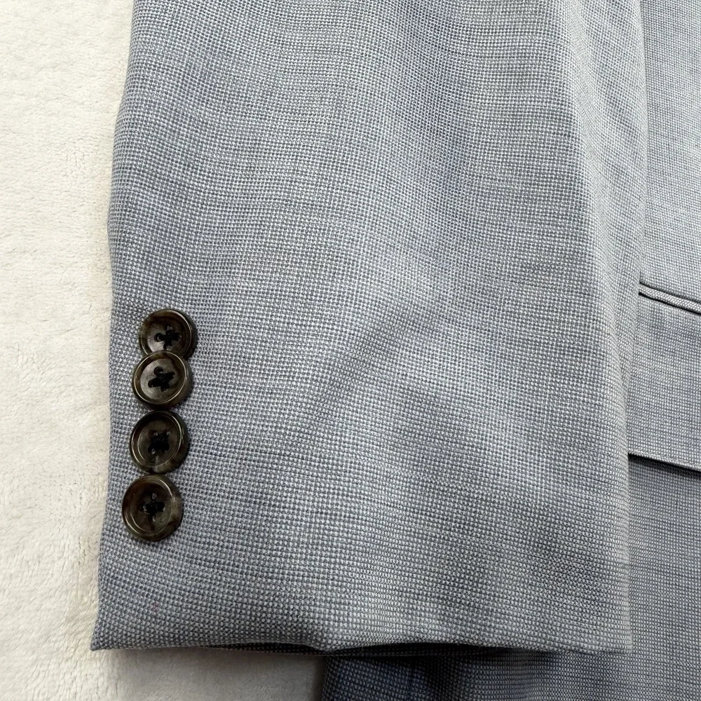 Bonobos Hopsack Blazer Sport Coat 50S Light Blue Lightweight Wool Stretch